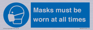 Masks must be worn at all times